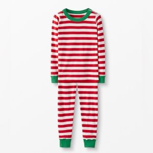 Striped Long John Pajama Set size 4 NEW in package